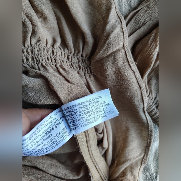 Zara Taupe Ruched Blouse - Picture 3 of 4